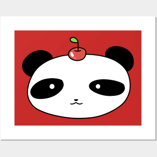 Cherry Panda Face Posters and Art